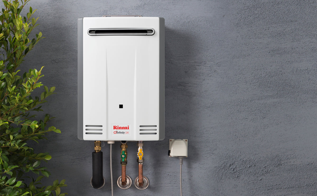 Rinnai continuous flow hot water system installation
